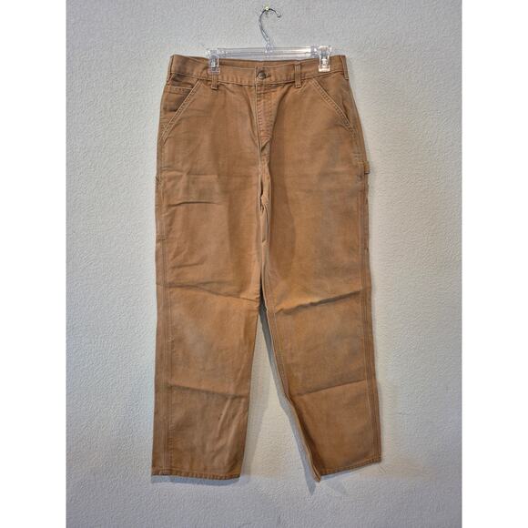 Carhartt Men's Size 32x32 Dungaree Fit Carpenter Work Pants Brown - Picture 1 of 5